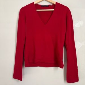 Autumn Cashmere V-neck Long Sleeve Sweater Size Medium